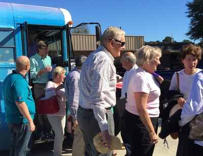 Board arriving for meetings